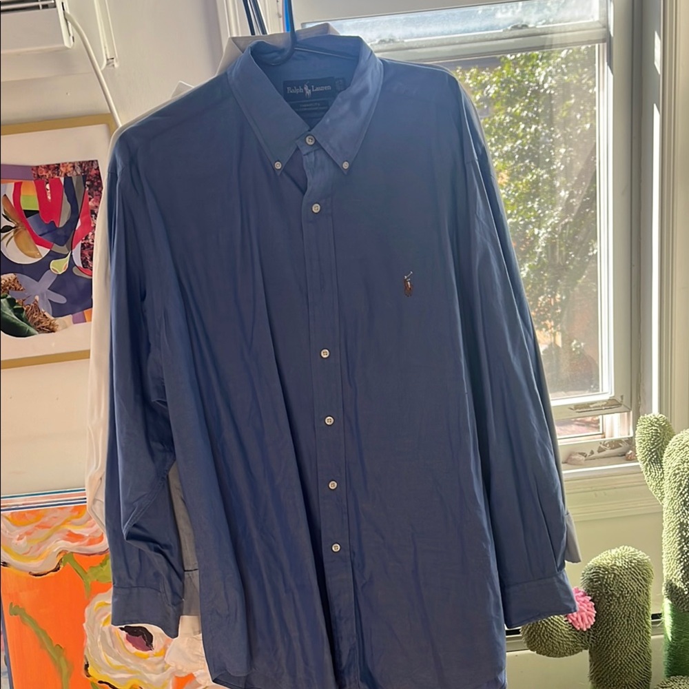 Ralph Lauren Men's Classic Navy Button-Down Shirt